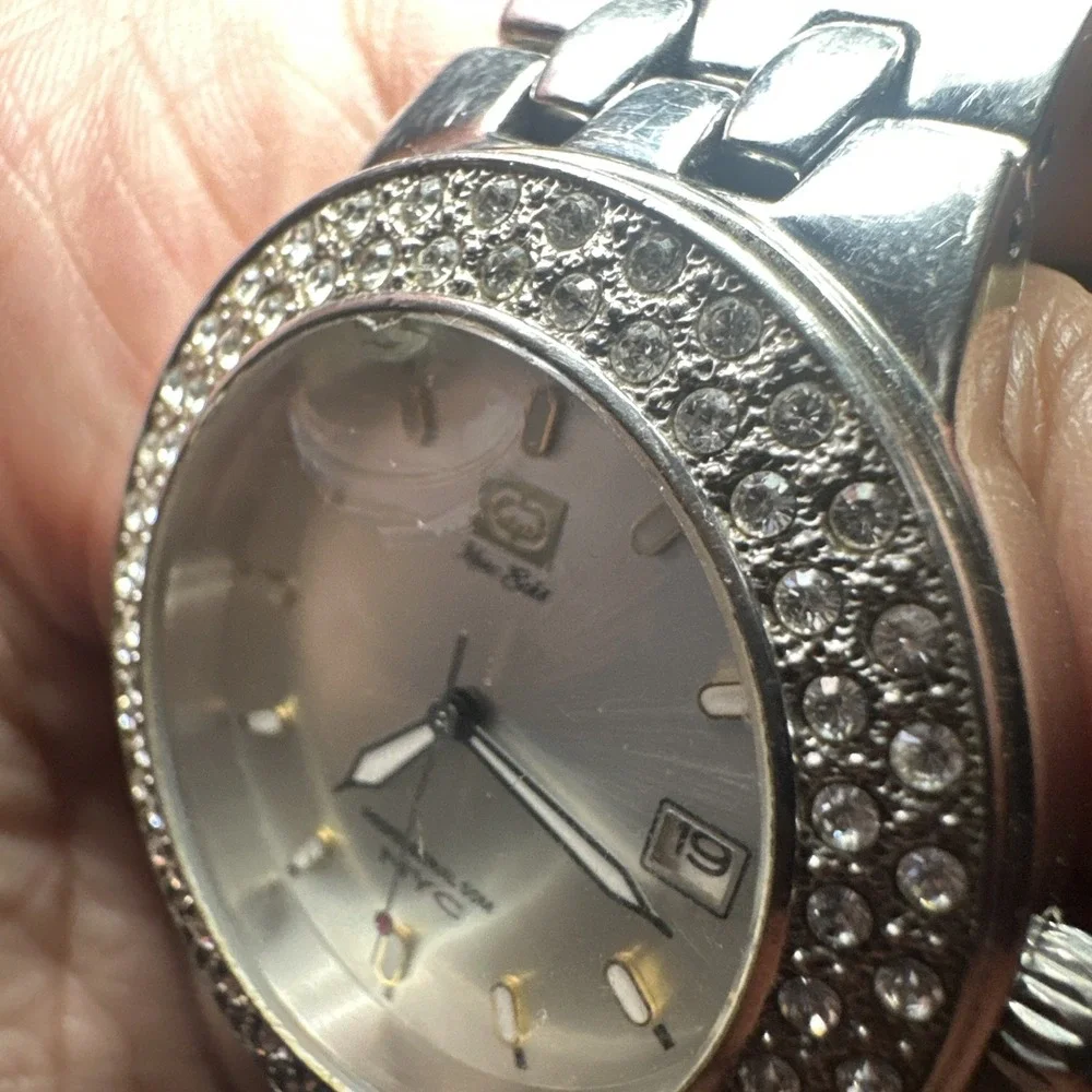 Works Marc Ecko NYC Watch Rhinestones ladies Watch 40mm 7in